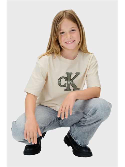 towling monologo ss t-shirt CALVIN KLEIN JEANS | IG0IG03031PGB